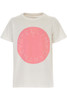 photo of STELLA McCARTNEY KIDS White T-shirt with Pink Logo Disc for Girls by STELLA McCARTNEY KIDS