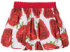 MONNALISA Red and White Strawberries Skirt for Girls