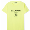 photo of BALMAIN Kids Neon Yellow Logo-print cotton T-shirt by BALMAIN