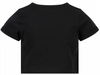 GCDS KIDS Colorful Logo Cropped T-Shirt in Black for Girls