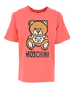 photo of MOSCHINO Coral Pink T-shirt with Teddy Bear for Girls by MOSCHINO