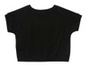 MOSCHINO Black Cropped T-shirt with Teddy Bear for Girls