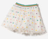 Star-embroidered tulle skirt