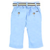 back view of Ralph Lauren blue baby boy pants with adjustable waistband