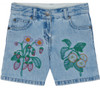 photo of STELLA McCARTNEY KIDS Denim Shorts with Floral Embroidery for Girls by STELLA McCARTNEY KIDS