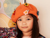 RaspberryPlum Girls Orange Floral Wool Beret