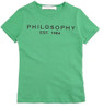 photo of PHILOSOPHY di LORENZO SERAFINI Green T-Shirt with Logo for Boys and Girls by PHILOSOPHY di LORENZO SERAFINI