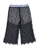 ERMANNO SCERVINO Navy Blue Lace Pants for Girls