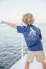 An exciting 100% cotton tee with a vibrant octopus design sprawling across the back, perfect for young oceanic explorers.