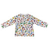 back view of Stella McCartney Kids white sweater t-shirt with vegetables graphics.