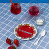 Italian-crafted plate showcasing "Ciao Amore" inscription with elegant detailing