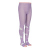 Girls' soft stretchy lilac tights featuring pink trims by RaspberryPlum."
