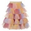 Girls Pink Tulle Rainbow Skirt