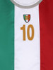 Close-up of the embroidered logo at the rear of the Dolce & Gabbana Kids Italian-flag logo sleeveless top