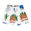 front view of Stella McCartney kids White shorts with the cute vegetable gang (beet, cool broc, pea's out)