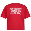 front view of Kids Red cotton London England T-Shirt from BURBERRY KIDS