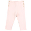 front view of scallop button trim girly pants from CHLOÉ KIDS