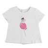 front view of white t-shirt with Pink Lolipop graphics from BILLIEBLUSH