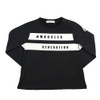 front view of black  "Moncler Generation" long sleeve T-Shirt from MONCLER KIDS