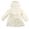 front view of ivory hooded parka from Moncler Kids