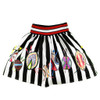 back view of girls' striped African Warrior Shilds Skirt from STELLA JEAN KIDS
