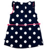 back view of baby girl Navy Blue Dotty Dress from WEEK-END A LA MER