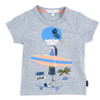 front view of surf and swim dude grey t-shirt from LITTLE MARC JACOBS