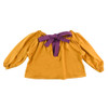 back of girl fashion ocher Tehuana Tunic with Ribbon for Girls from TIA CIBANI KIDS