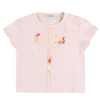 baby girl fashion Pink T-shirt with Flowery Bow Tie from CACHAREL