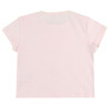 back of baby girl fashion Pink T-shirt with Flowery Bow Tie from CACHAREL