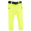 baby boys fashion Neon Yellow Pants with belt from MAYORAL