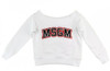 girls fashion White Off Shoulder Sweatshirt from MSGM