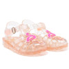 front view of baby girl fashion Flamingo Sun Sandals from OSHKOSH