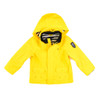 front view of baby boy and girl fashion Yellow Rain Jacket from TOMMY HILFIGER