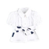 front of baby girl fashion White Ruffled and Dotty Shirt from BYBLOS