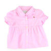 front of baby girl Ruffled Pink Shirt from RALPH LAUREN