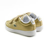 back/side of baby boy and girl fashion LACOSTE Carnaby Evo "Golden runner" Gold Shoes from LACOSTE