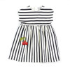 front of baby girl fashion "Cherry on Top" Striped Dress from DOLCE & GABBANA