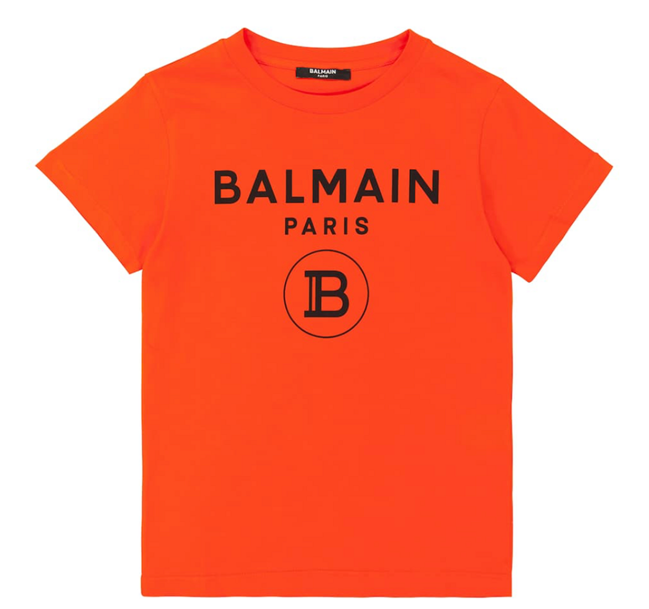 BALMAIN Orange cotton T-shirt