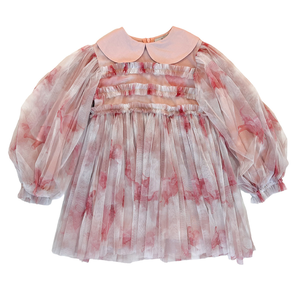 Girls Pink Tulle Elephant Dress