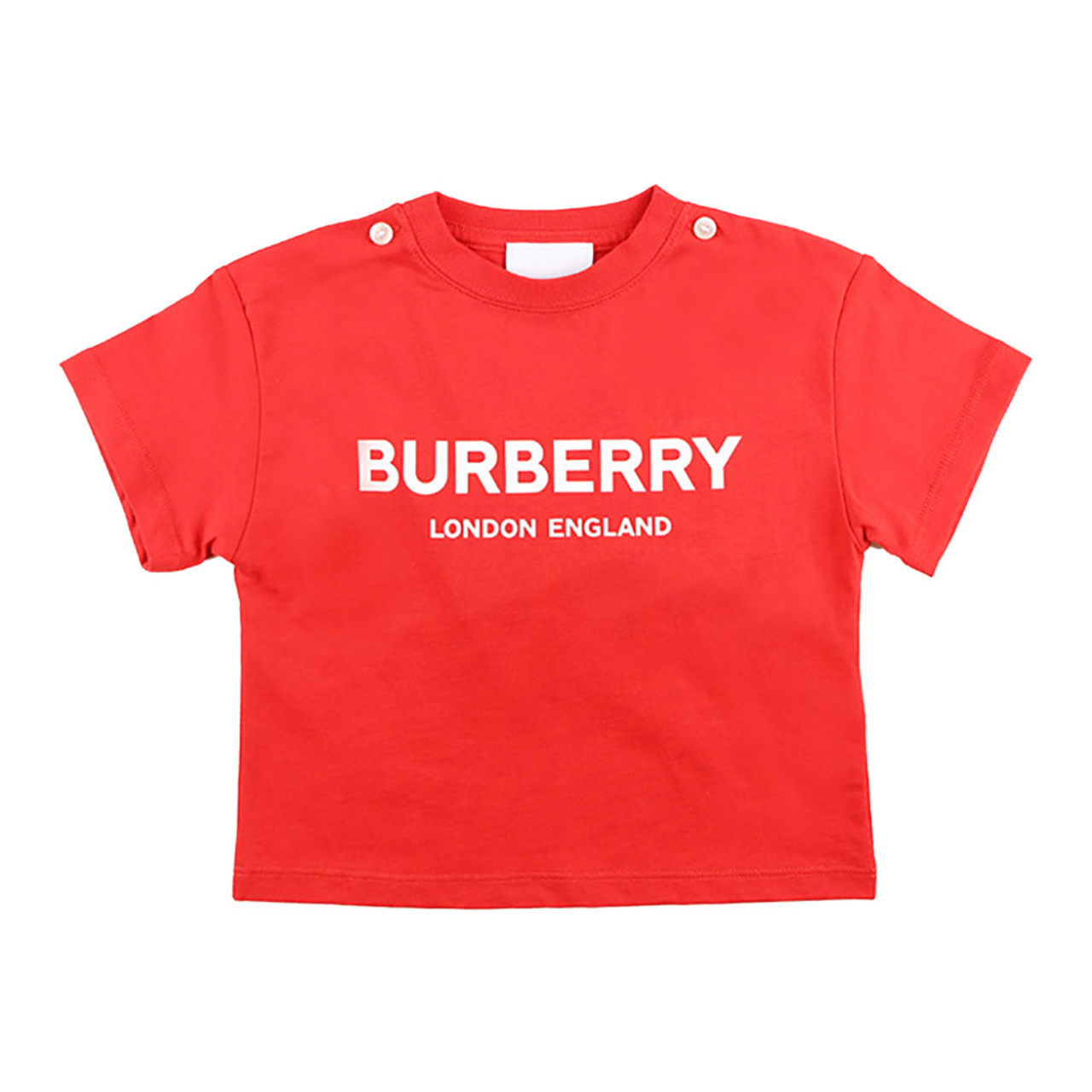 BURBERRY KIDS Red London England Baby T-Shirt for Boys and Girls