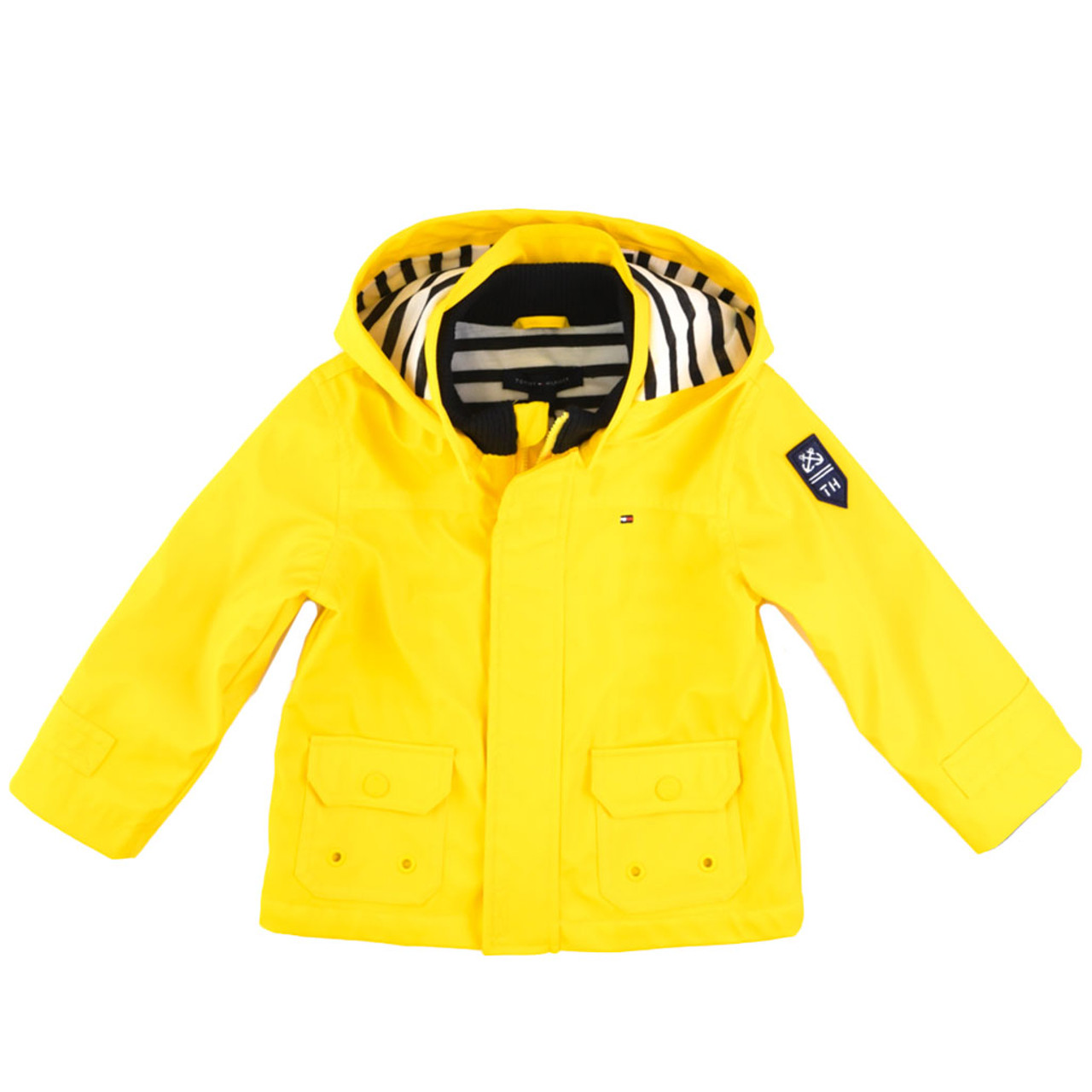 tommy hilfiger yellow rain jacket