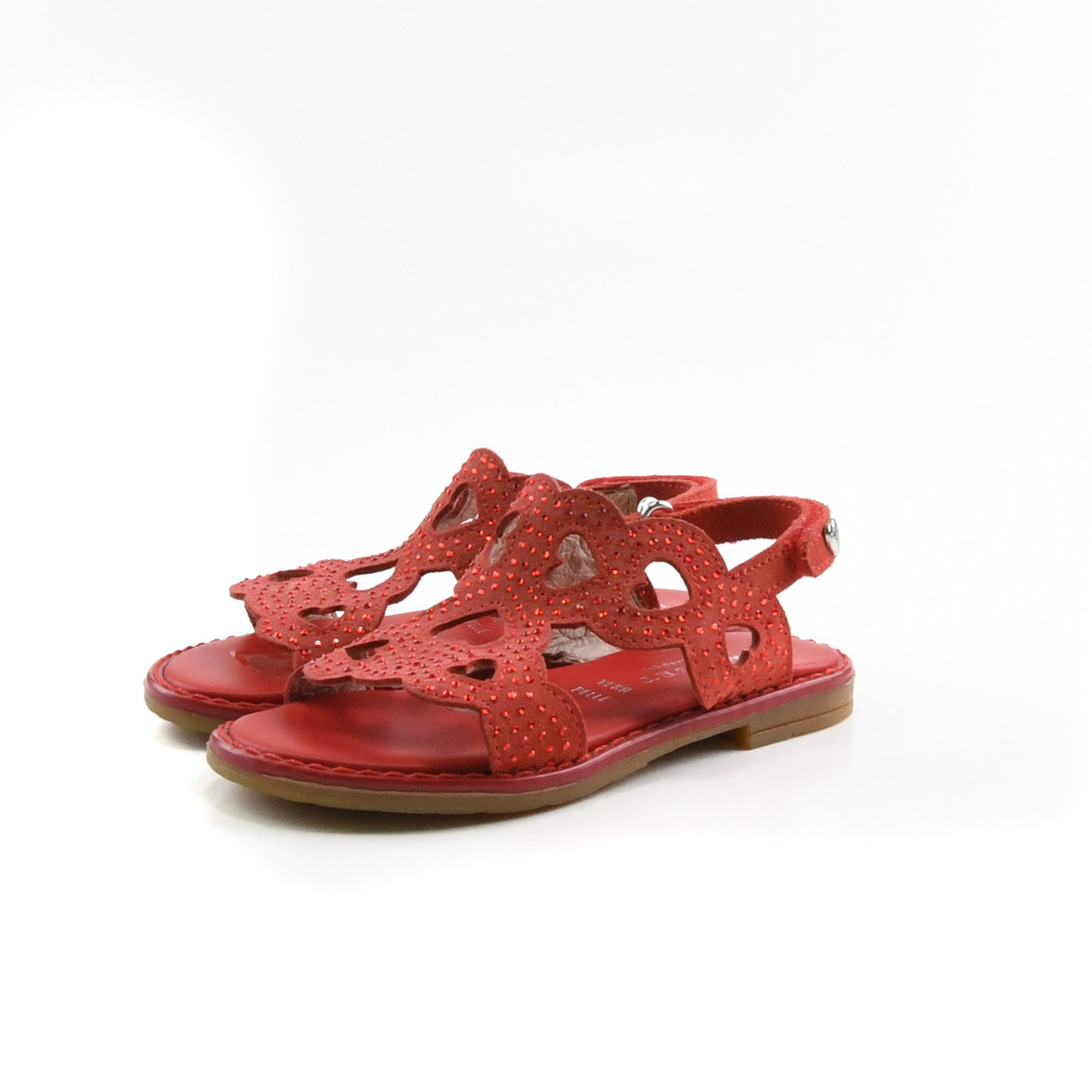 girls red sandals