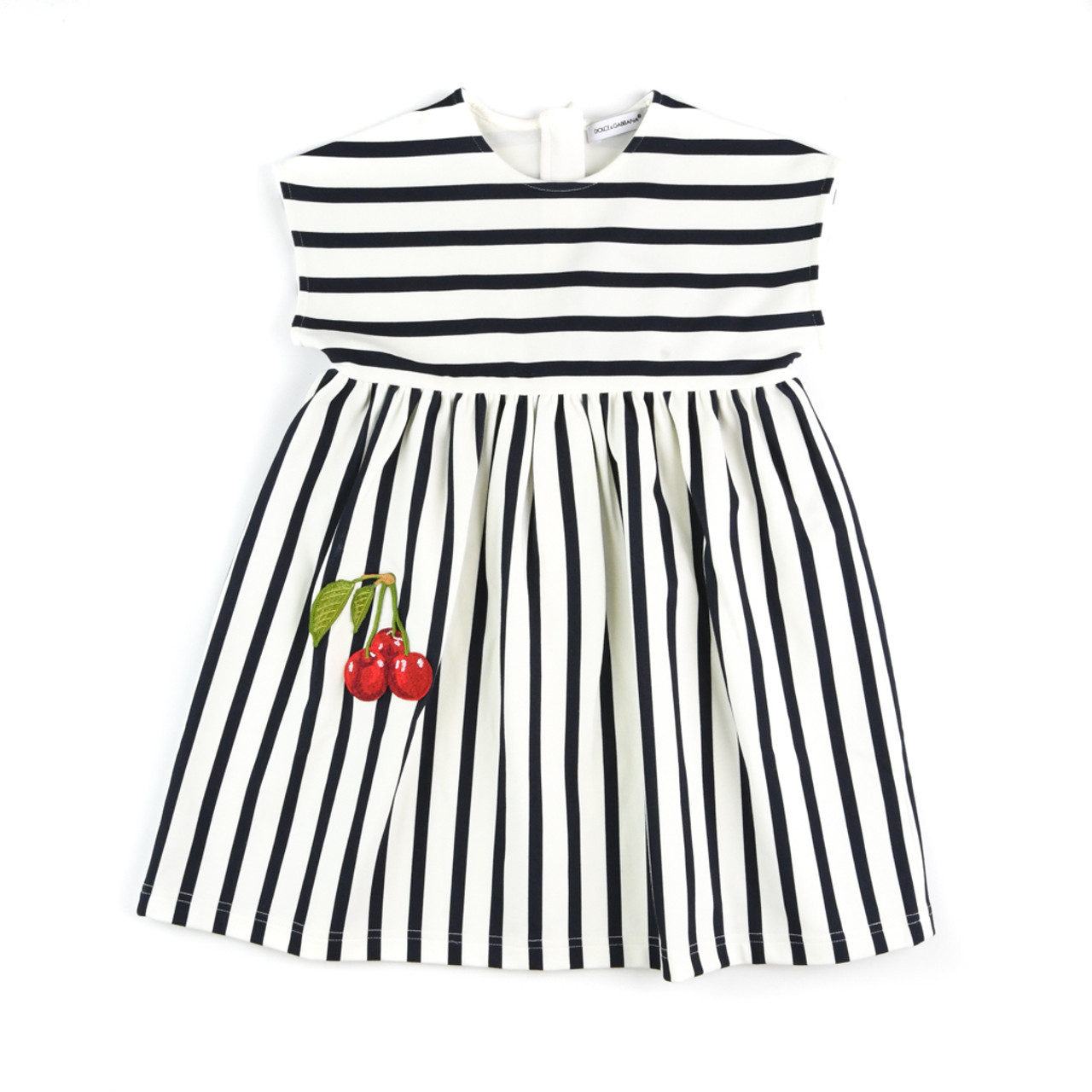 DOLCE & GABBANA Cherry on Top Striped Dress for Girls