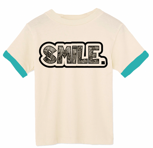 photo of WEE MONSTER SMILE Cream Tee - Unisex for Boys and Girls by WEE MONSTER