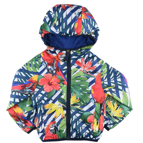 front view of Tropic Flower Funky Wind Jacket from INVICTA