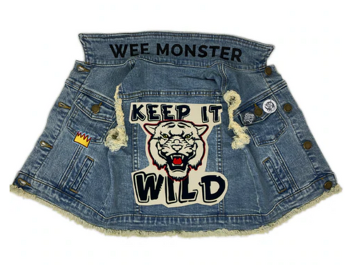 photo of WEE MONSTER Keep It Wild Denim Vest - Unisex for Boys and Girls by WEE MONSTER