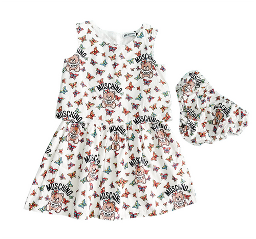 MOSCHINO 'Teddy and Butterflies' Dress for Girls