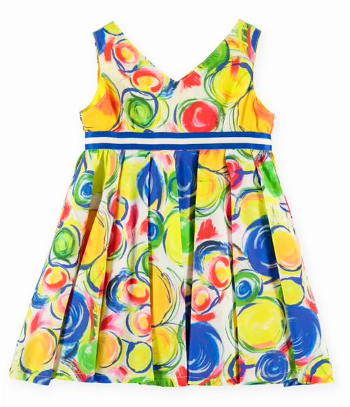 PAN CON CHOCOLATE Wide Straps Colorful Summer Dress PAN CON CHOCOLATE Wide Straps Colorful Summer Dress