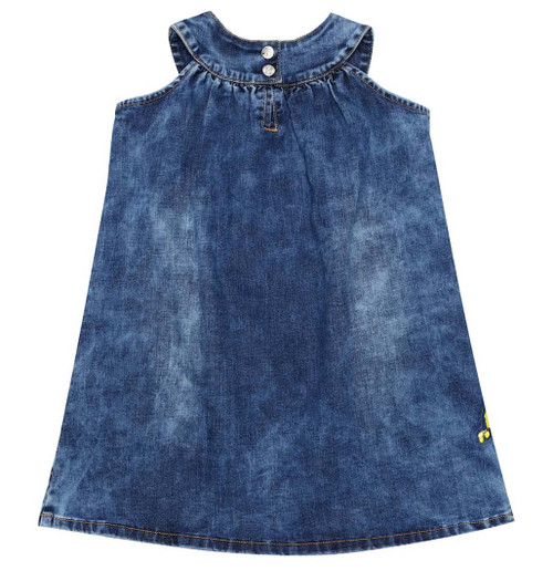 MONNALISA Cotton Blend Denim Dress